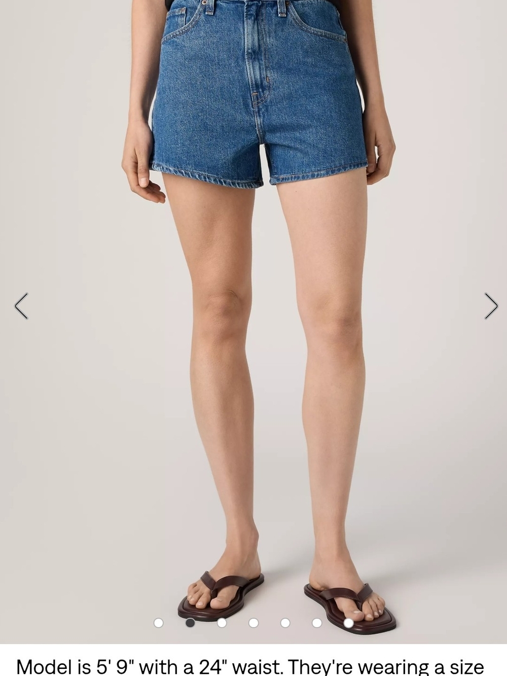 Levi's Medium Blue High-Waist Denim Shorts